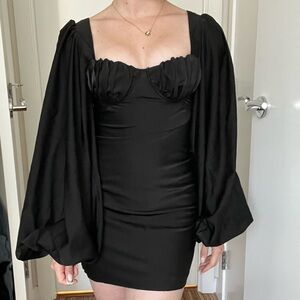 Jagger & Stone pouf sleeve shell bust dress from princess polly